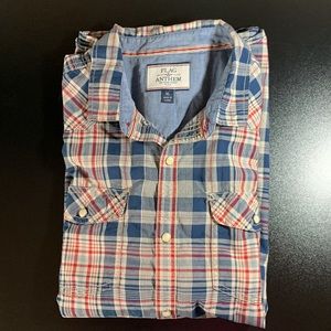 Flag & Anthem Western Pearl Snapped Down Shirt Mens XL